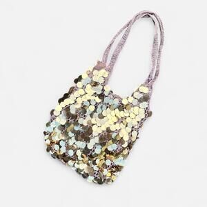 Y2K Gold Oversized Sequin Mini Shoulder Bag